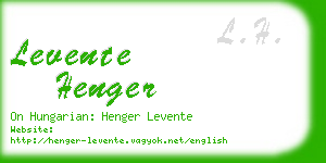 levente henger business card